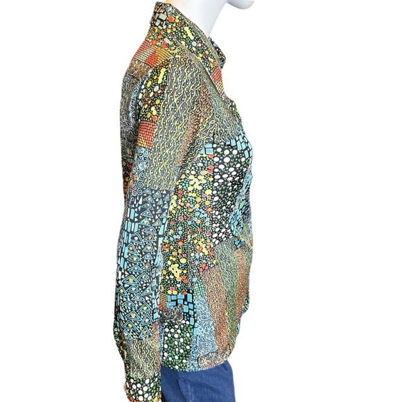 Vintage SKYR 70s Dagger Collar Blouse Size Medium - Picture 6 of 16